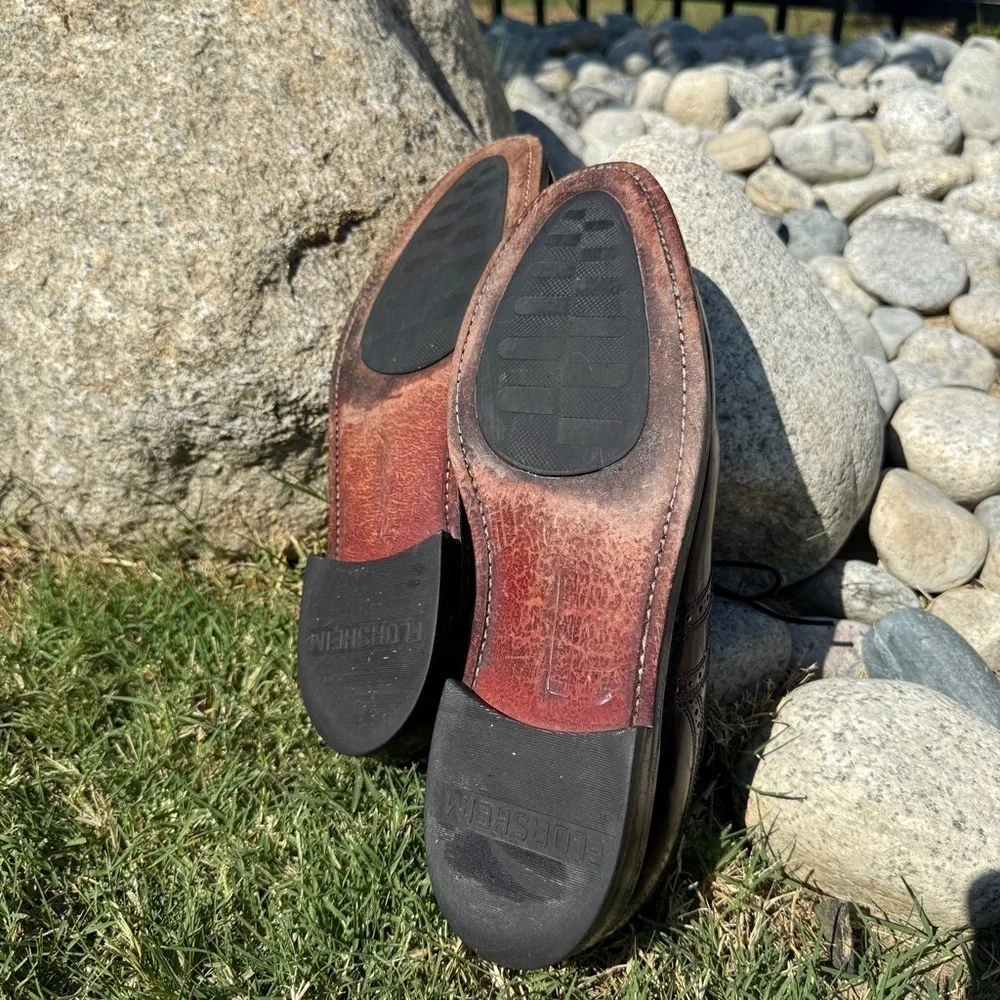 VINTAGE! Florsheim Men's Lexington Wingtip Brogue Dress Shoes Size 10.5 Burgundy